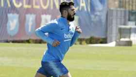 Una foto de Luis Suárez durante un entrenamiento del Barça / FCB