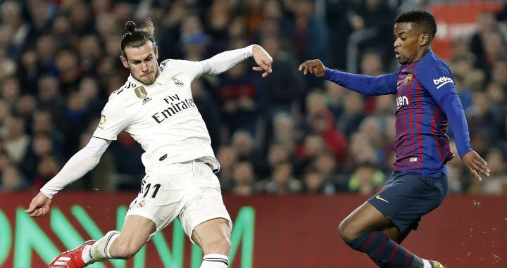 Nelson Semedo defendiendo a Gareth Bale / EFE