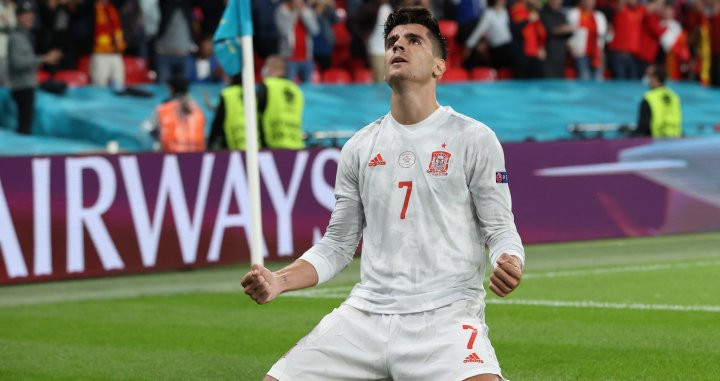 Morata, el que igualó el partido ante Italia / EFE