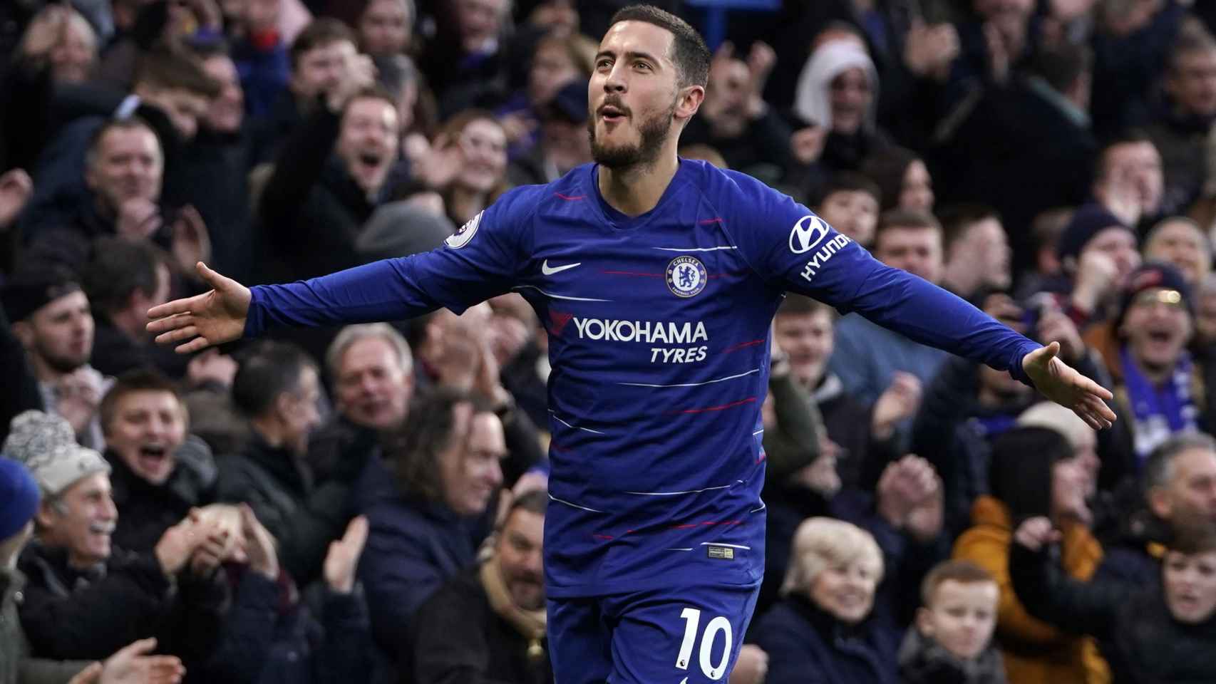 Eden Hazard celebra su gol ante el Huddersfield / EFE