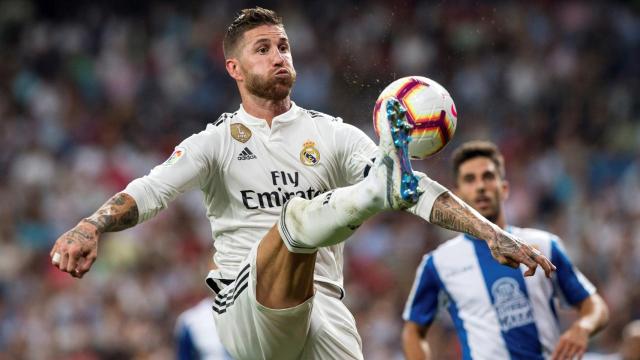 Una foto de archivo de Sergio Ramos durante el partido frente al Espanyol / EFE