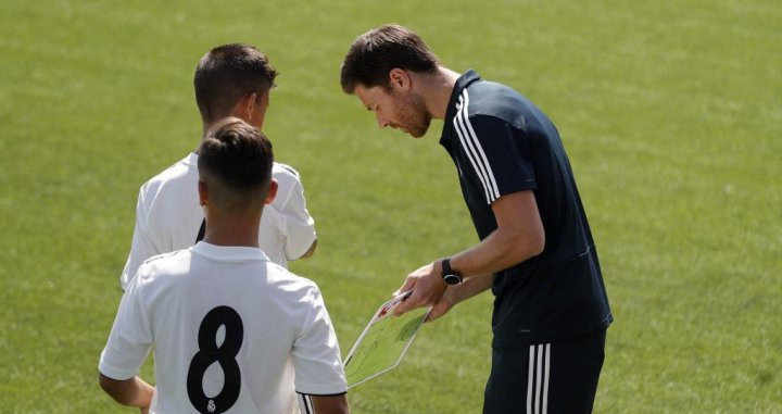 Una foto de Xabi Alonso durante un partido del Infantil A del Real Madrid