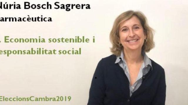 Imagen de la elemental campaña de Núria Bosch en las elecciones de la Cámara de Comercio de Barcelona