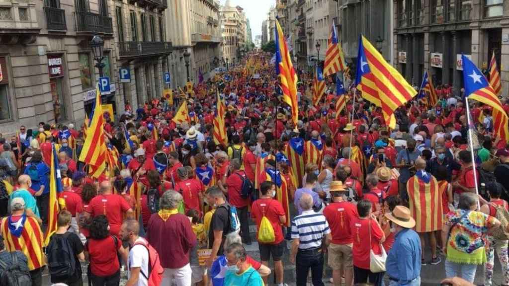 Asistentes a la manifestación en favor de la independencia con motivo de la Diada / ANC