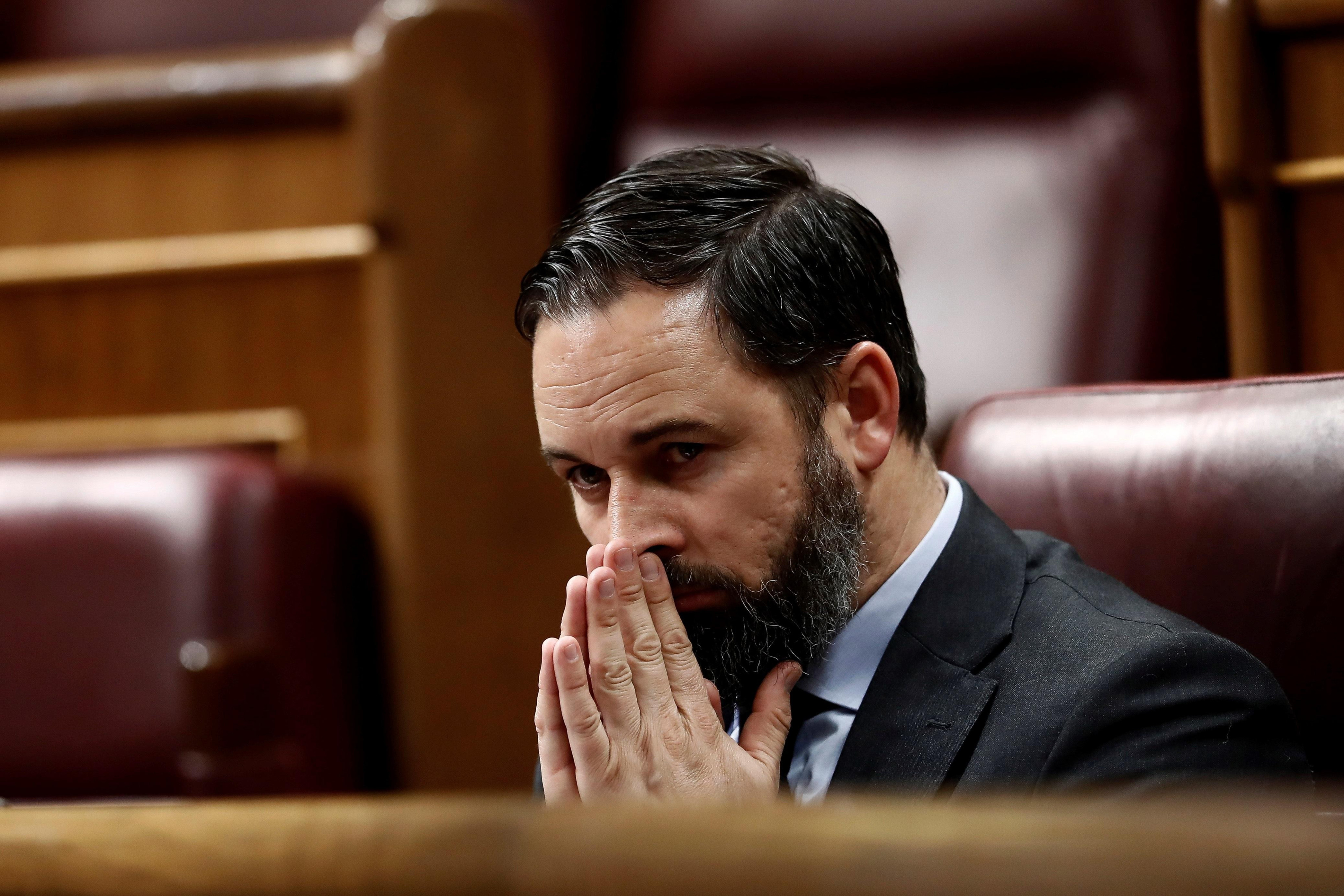 El líder de Vox, Santiago Abascal, en el Congreso / EP