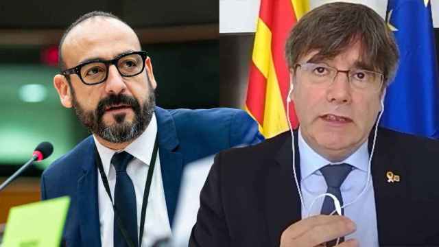 Los eurodiputados Jordi Cañas y Carles Puigdemont / FOTOMONTAJE DE CG