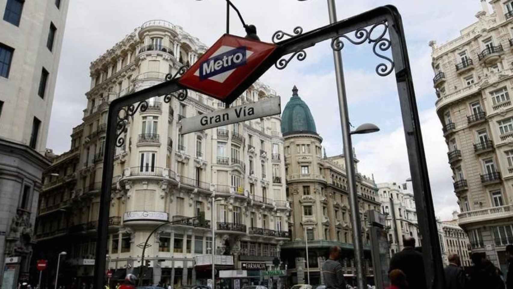 Punto de la Gran Vía que desemboca en la plaza de España.