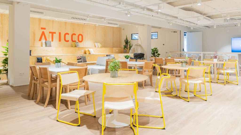 Zona común del 'coworking' gestionado por Aticco en María de Molina (Madrid) / CEDIDA