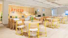 Zona común del 'coworking' gestionado por Aticco en María de Molina (Madrid) / CEDIDA