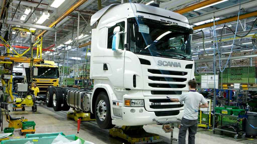 Imagen de una planta de los camiones Scania.