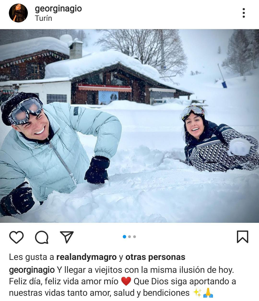 Mensaje de Georgina Rodríguez a Cristiano Ronaldo / INSTAGRAM