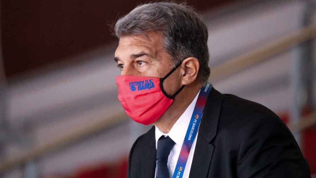 Joan Laporta con la mirada fija al partido de Copa del Rey