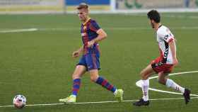 Arnau Comas del Barça B en l'Hospitalet / FC BARCELONA