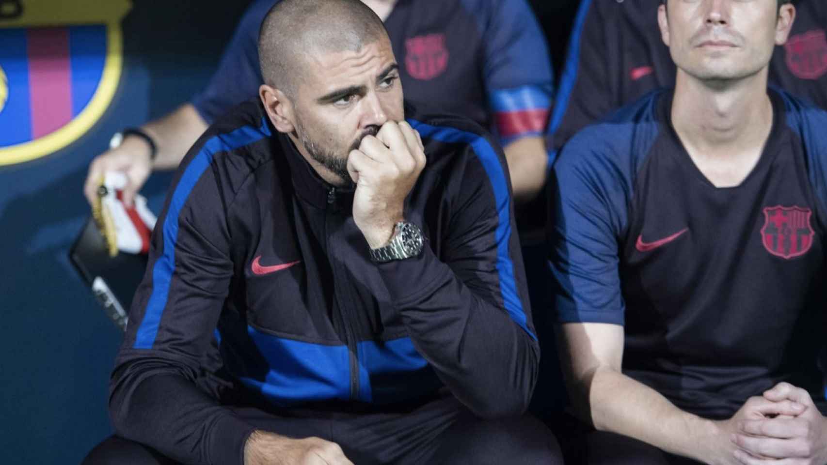 Una foto de Víctor Valdés durante un partido del Juvenil A del Barça / FCB