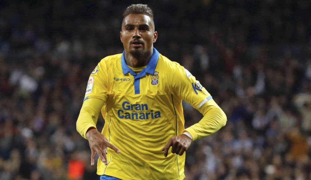 Kevin-Prince Boateng celebra un gol con la UD Las Palmas / EFE