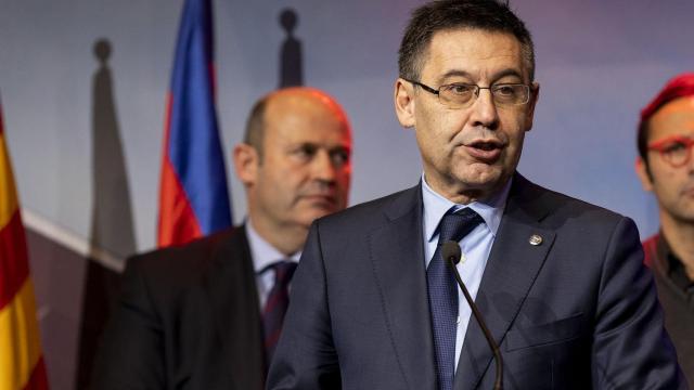 Bartomeu en la comida de Navidad del club / EFE