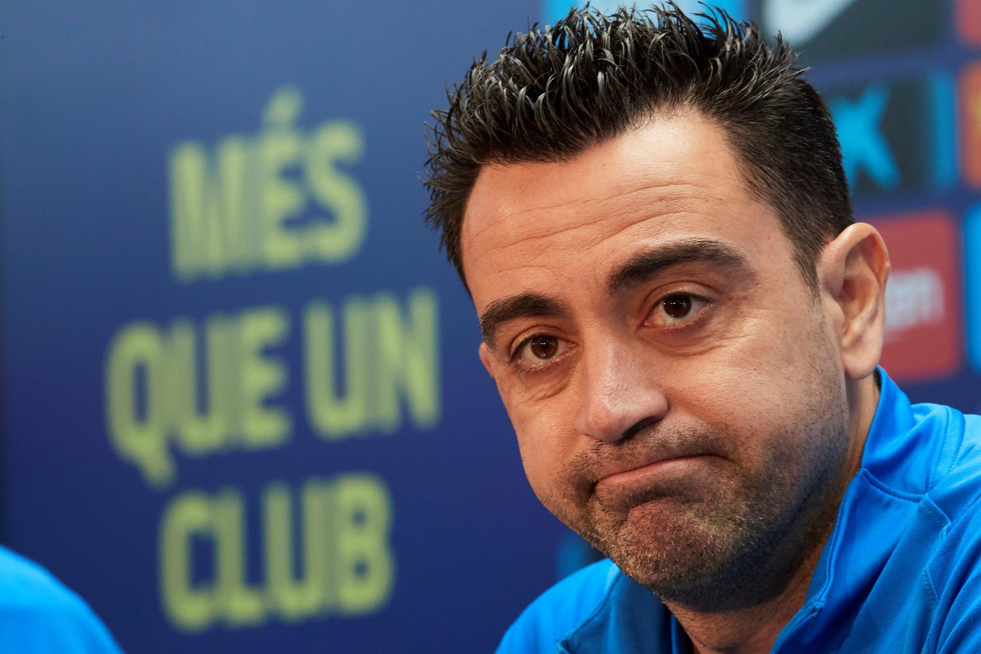 Xavi, en la rueda de prensa previa al Barça-Atlético / EFE