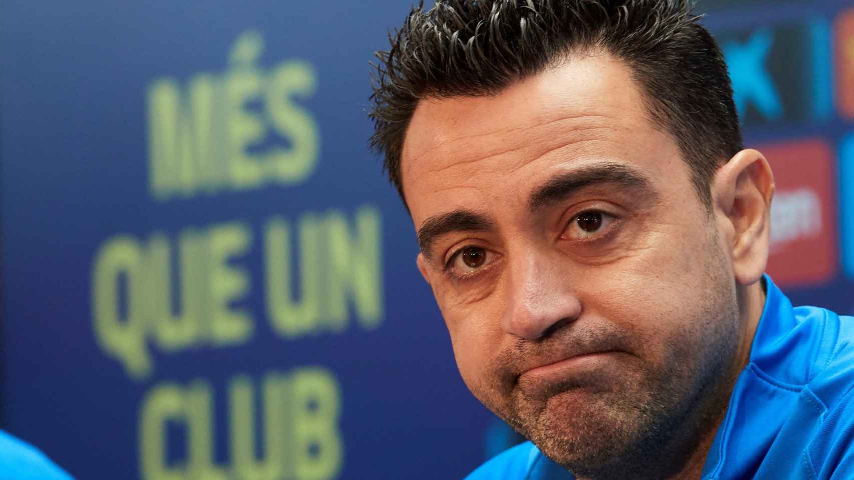 Xavi, en la rueda de prensa previa al Barça-Atlético / EFE