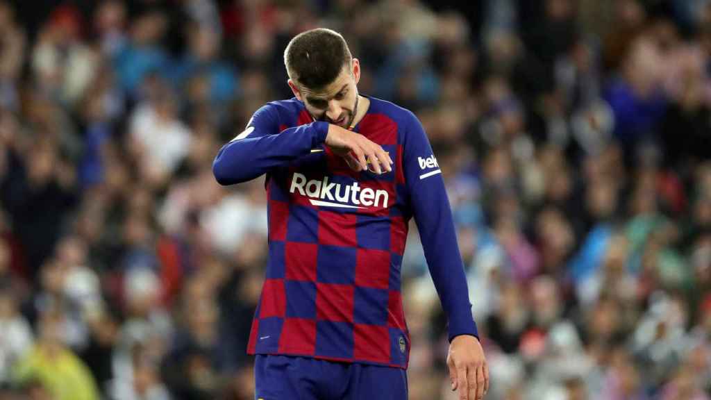 Piqué tras el partido contra el Madrid / EFE