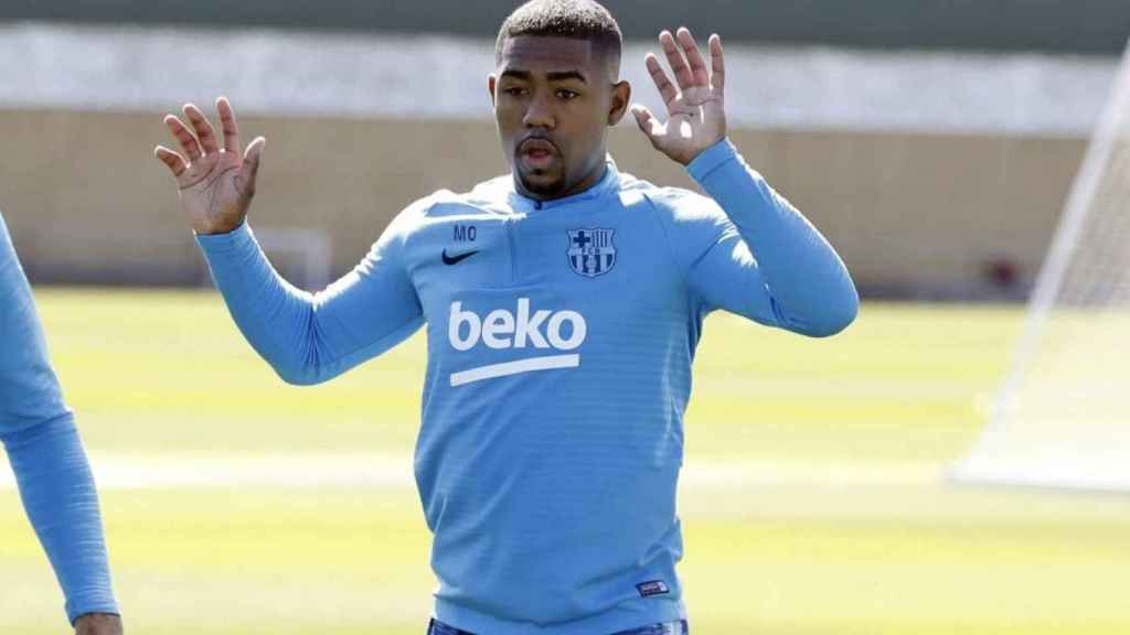 Una foto de Malcom durante un entrenamiento del Barça / FCB