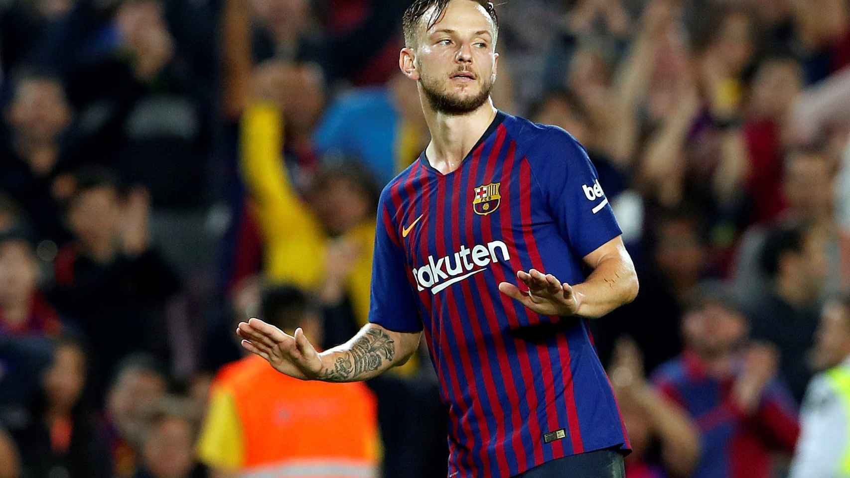 Rakitic no celebra su gol frente al Sevilla / EFE