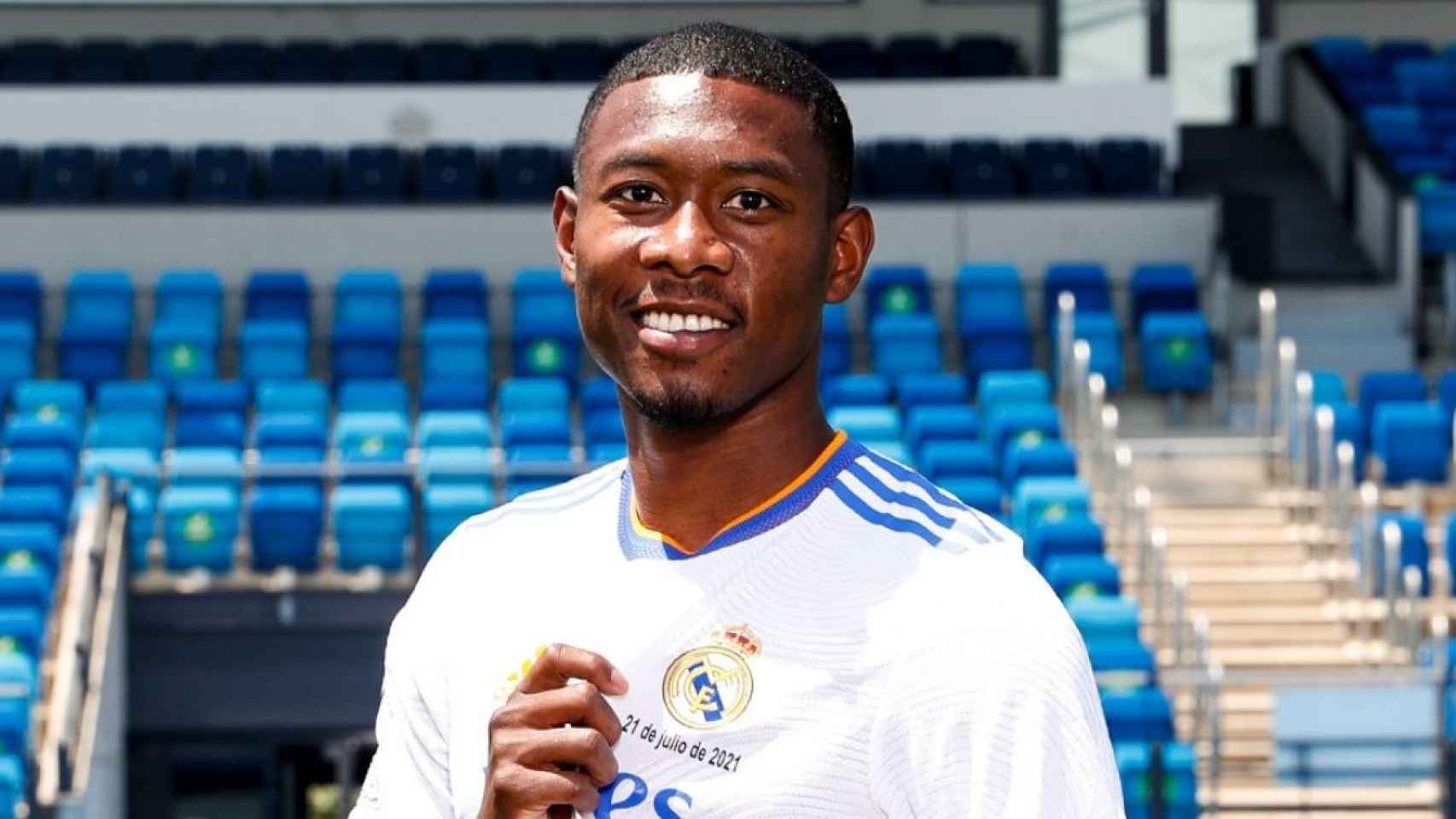 David Alaba en su presentación / Real Madrid