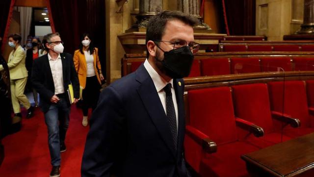 Pere Aragonès (ERC) explica sus ejes programáticos en la tercera sesión de investidura a la que se somete / EFE