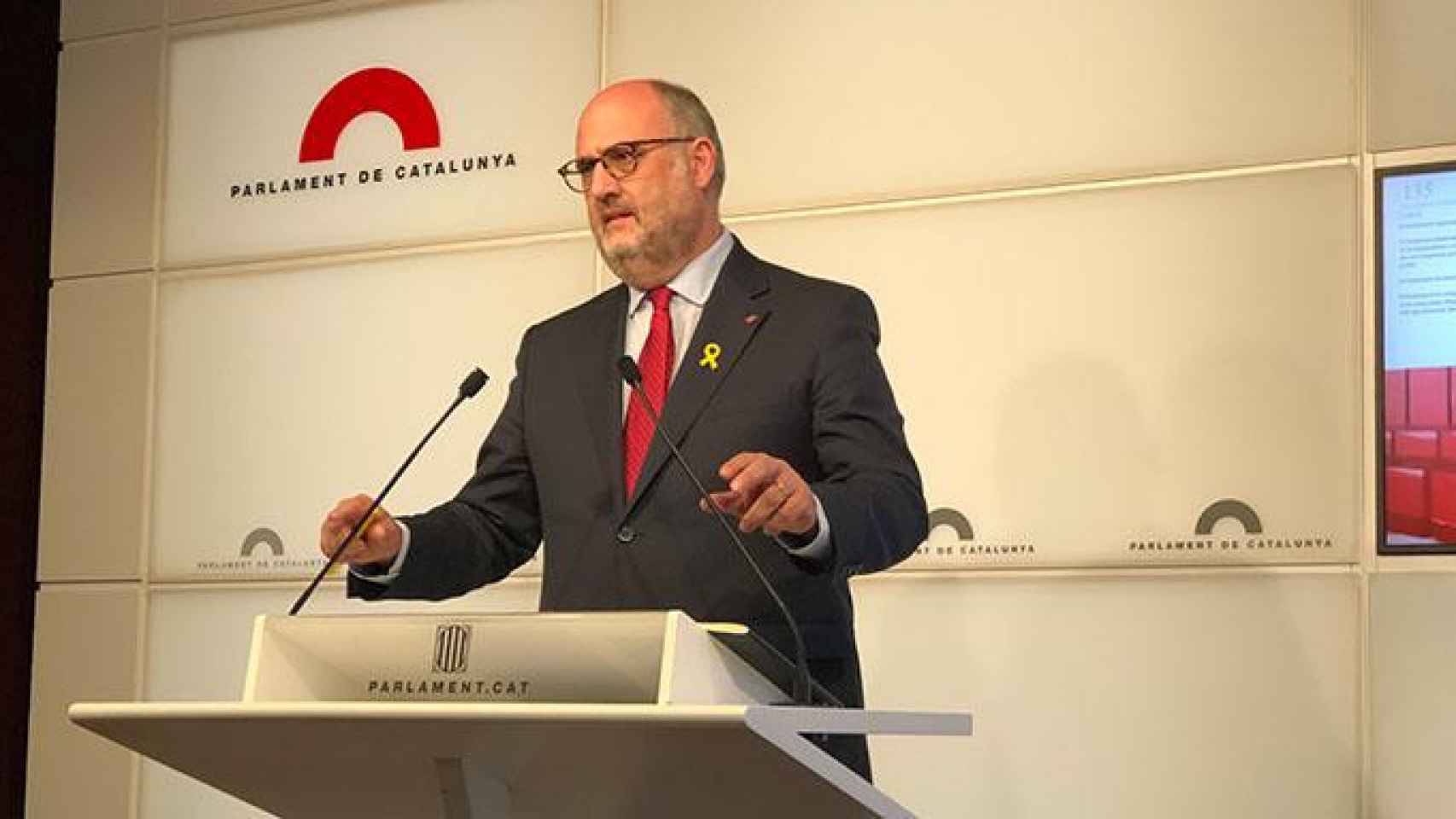 Eduard Pujol, portavoz del Junts per Catalunya, en el Parlament / CG