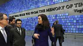 Artur Mas, con la vicepresidenta ejecutiva del Museo 9/11 Memorial de Nueva York, Linn Rasic