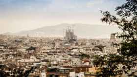 Vista de la ciudad con la Sagrada Familia