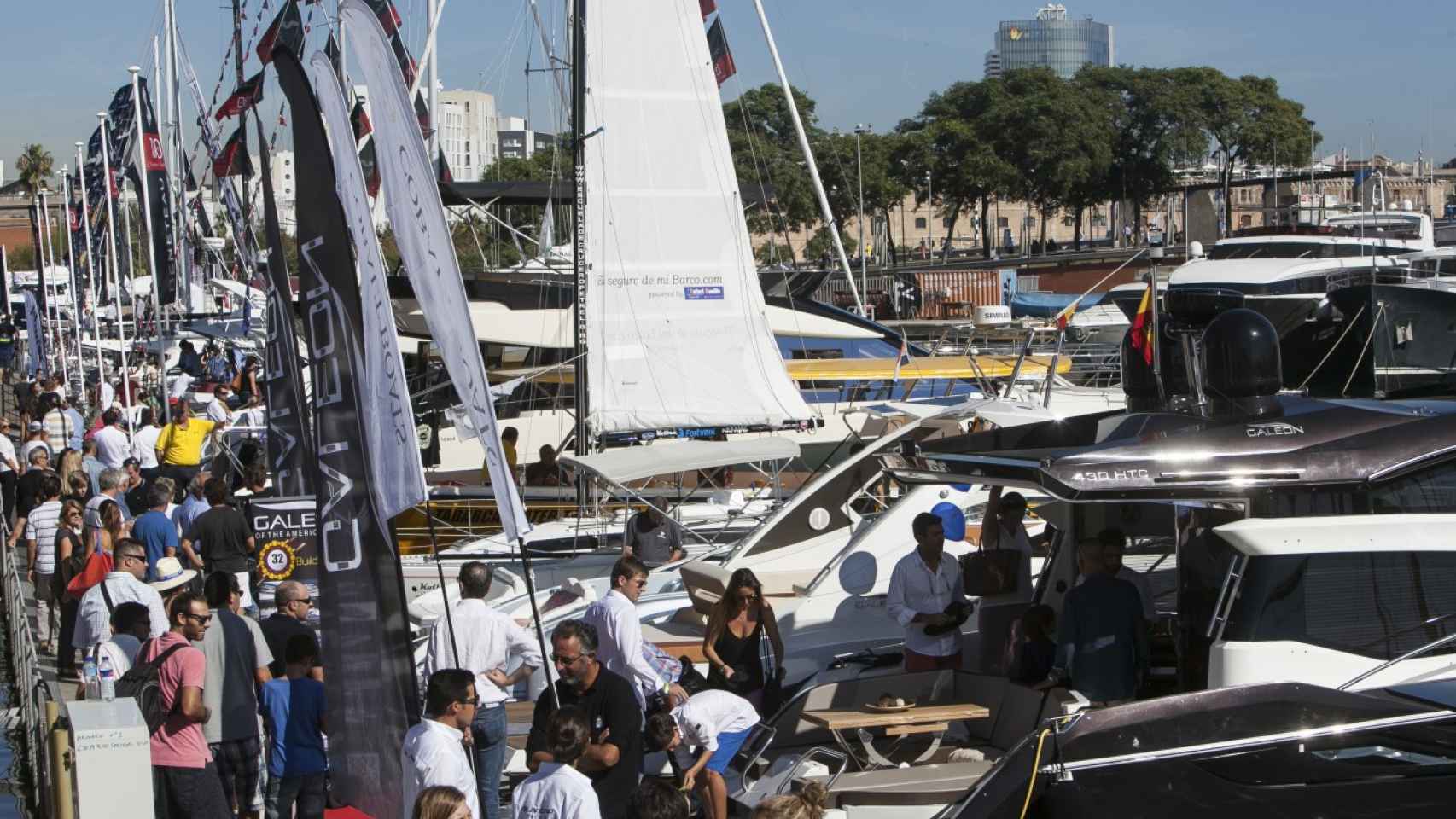 Edición anterior del Salón Náutico de Barcelona en el Port Vell