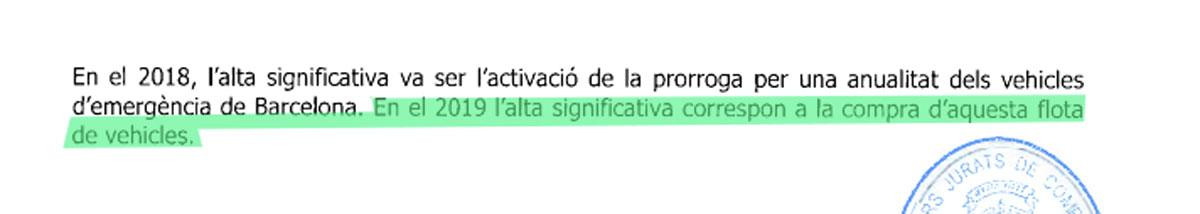 El extracto de la memoria anual del SEM que consigna la compra de parte de la flota de Ambulancias Domingo / CG