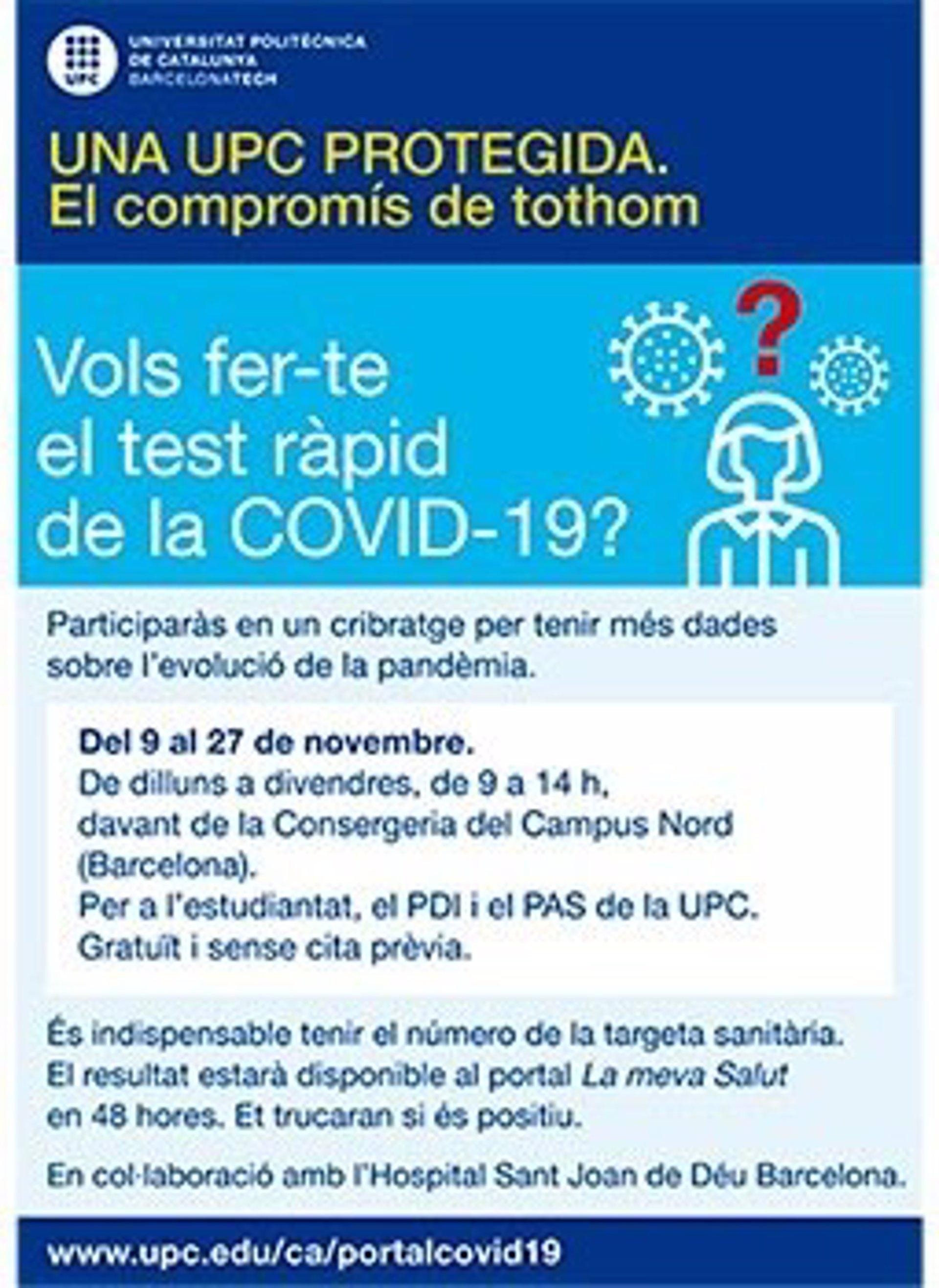 Cartel informativo de la UPC / EP