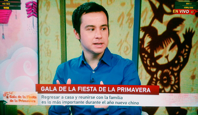 El periodista Rubén Mato, durante la Gala de la Fiesta de la Primavera / CG