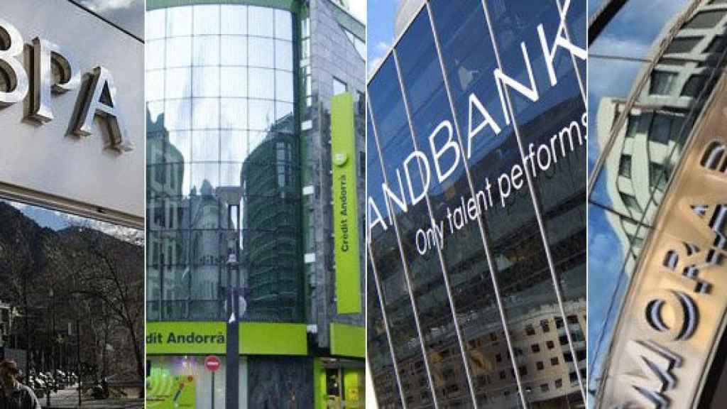 Sedes de BPA, Crédit Andorrà, Andbank y Mora Banc en Andorra