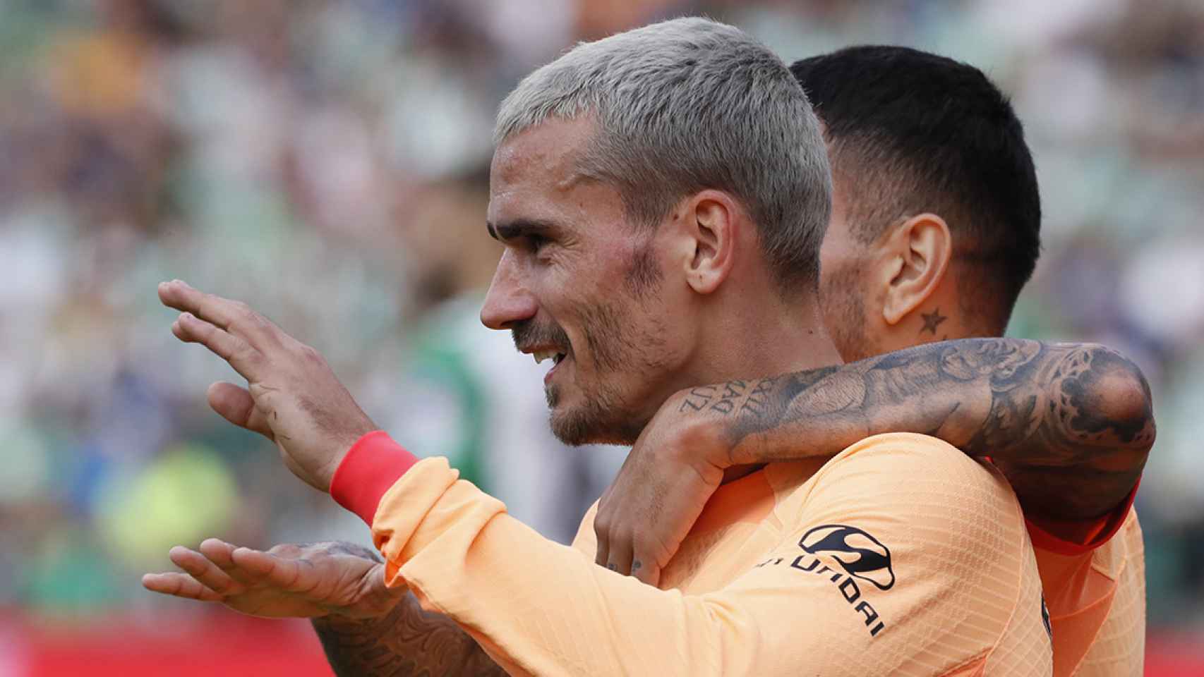 Griezmann, celebra su gol, en la victoria del Atlético de Madrid contra el Betis / EFE