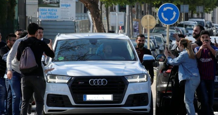 Leo Messi llegando al Camp Nou en una imagen de archivo / EFE