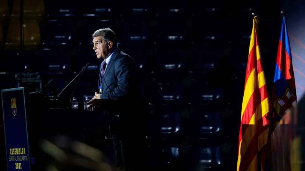 Joan Laporta, durante la Asamblea de Socios Compromisarios / FCB