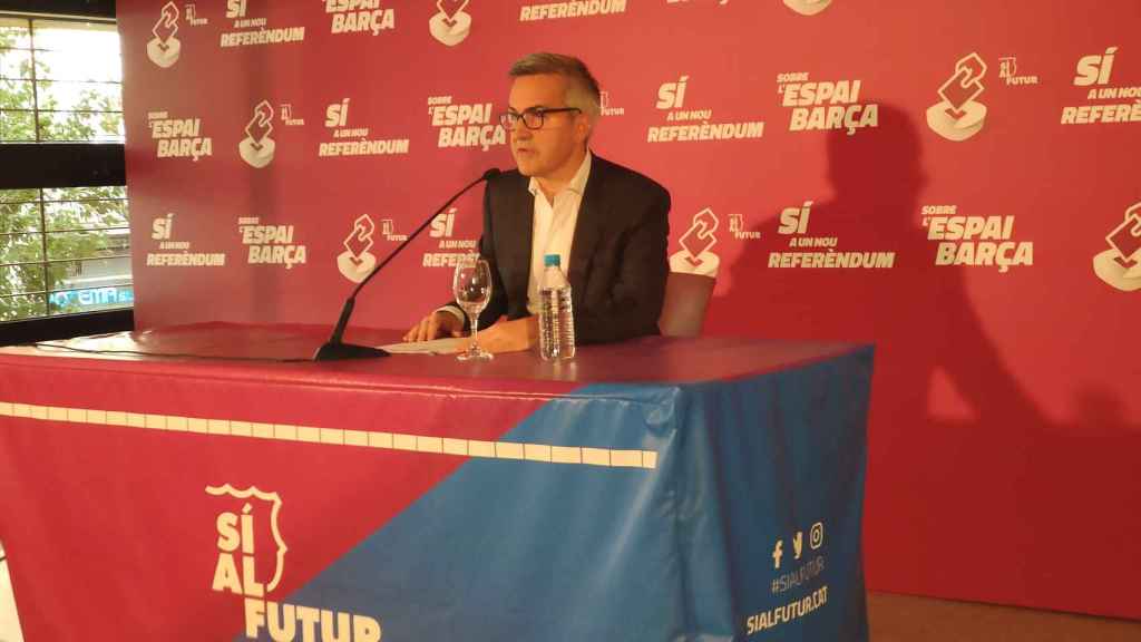 Víctor Font en una rueda de prensa de Sí al Futur / CULEMANÍA