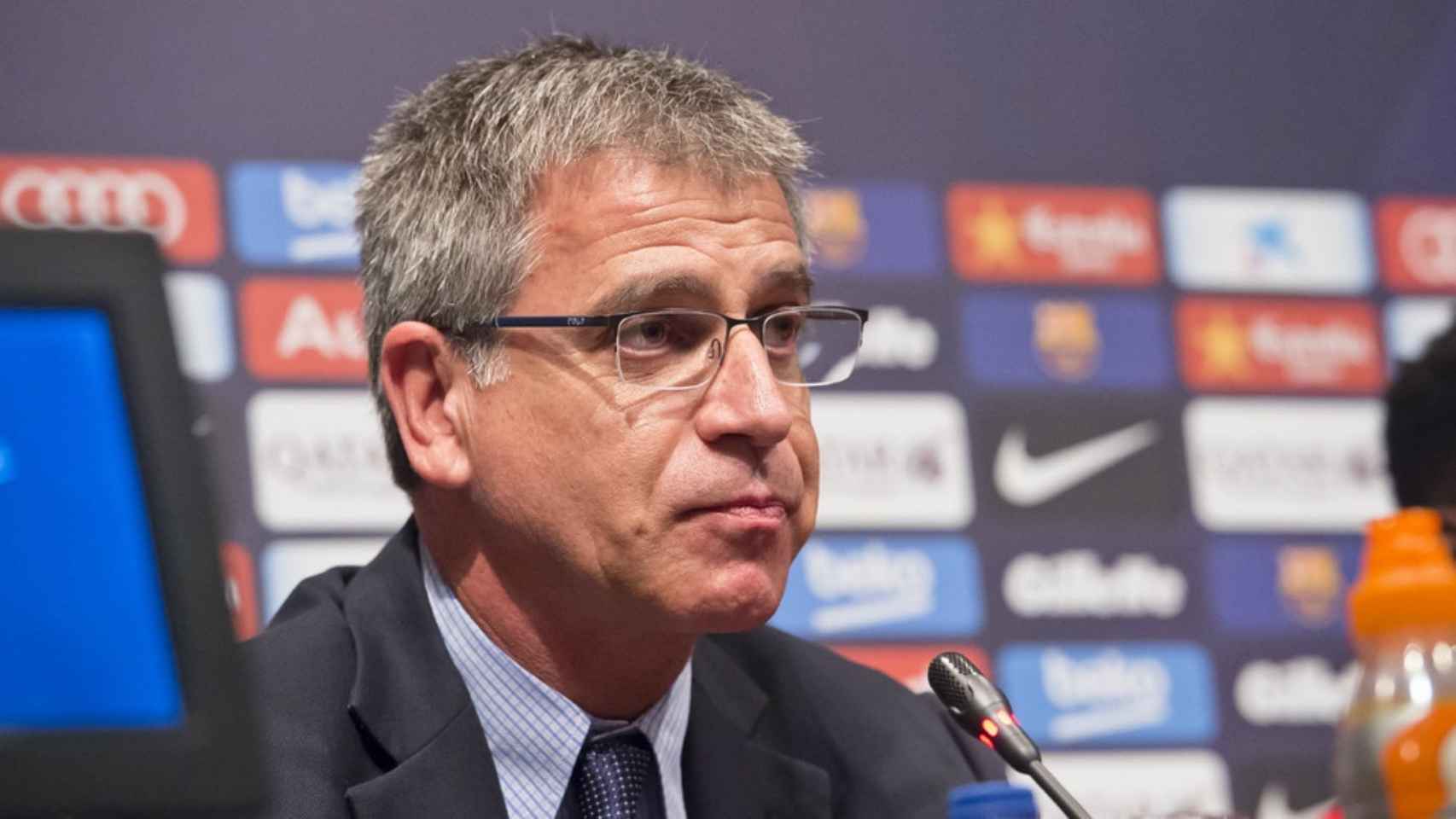 Jordi Mestre en una rueda de prensa del FC Barcelona / EFE