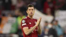 Robert Lewandowski, tras caer eliminado en Champions League / EFE