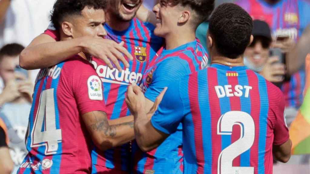 Luuk de Jong celebra su gol ante el Levante / EFE