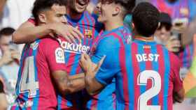 Luuk de Jong celebra su gol ante el Levante / EFE