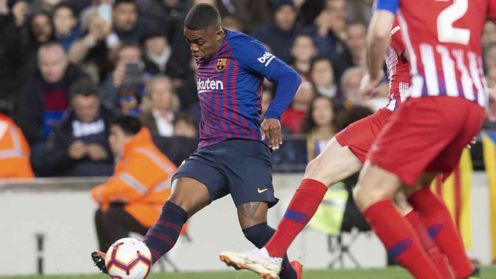 Una foto de Malcom durante el partido ante el Atlético de Madrid / FCB