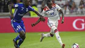 Una foto de Pape Cheickh durante un partido con el Olympique de Lyon, rival del Barça / TWITTER