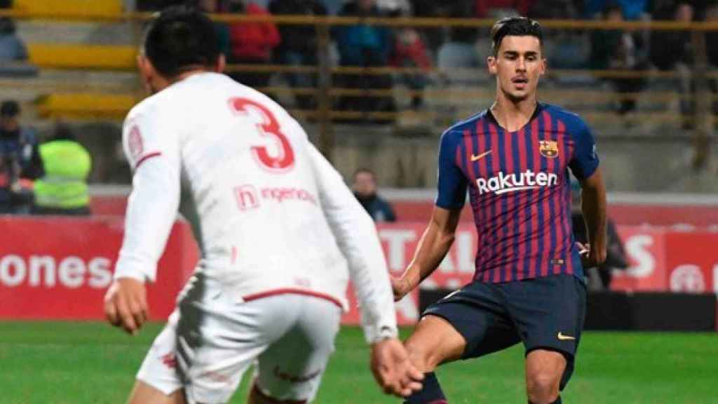 Chumi, en un partido con el Barça ante la Cultural Leonesa / EFE