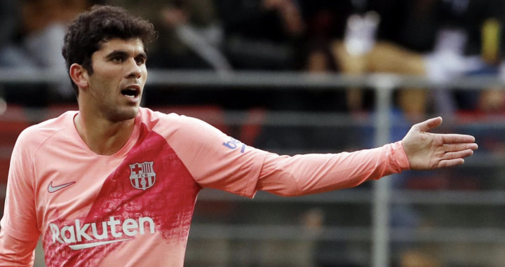 Una foto de Carles Aleñá durante un partido del Barça / FCB