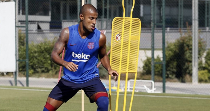 Una foto de Rafinha durante un entrenamiento del Barça / FCB