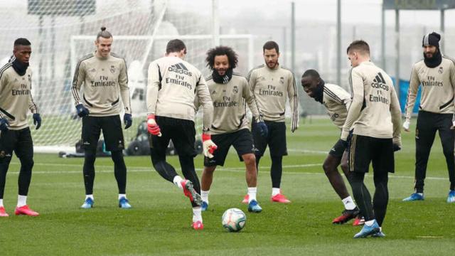 Los jugadores del Real Madrid entrenando / Redes