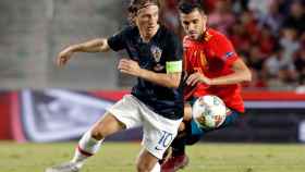 Una foto de Luka Modric y Dani Ceballos en el España-Croacia / EFE